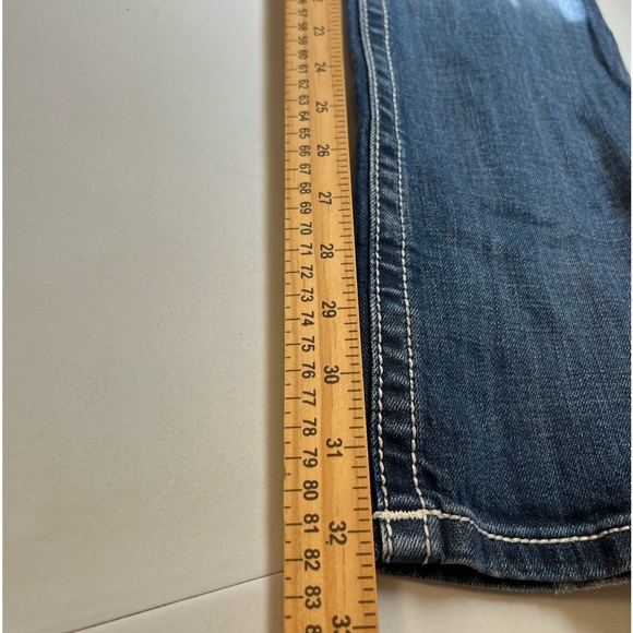 Miss Me Women's Signature Boot Floral Embroidred Jeans Blue White Size 30 - Picture 11 of 16